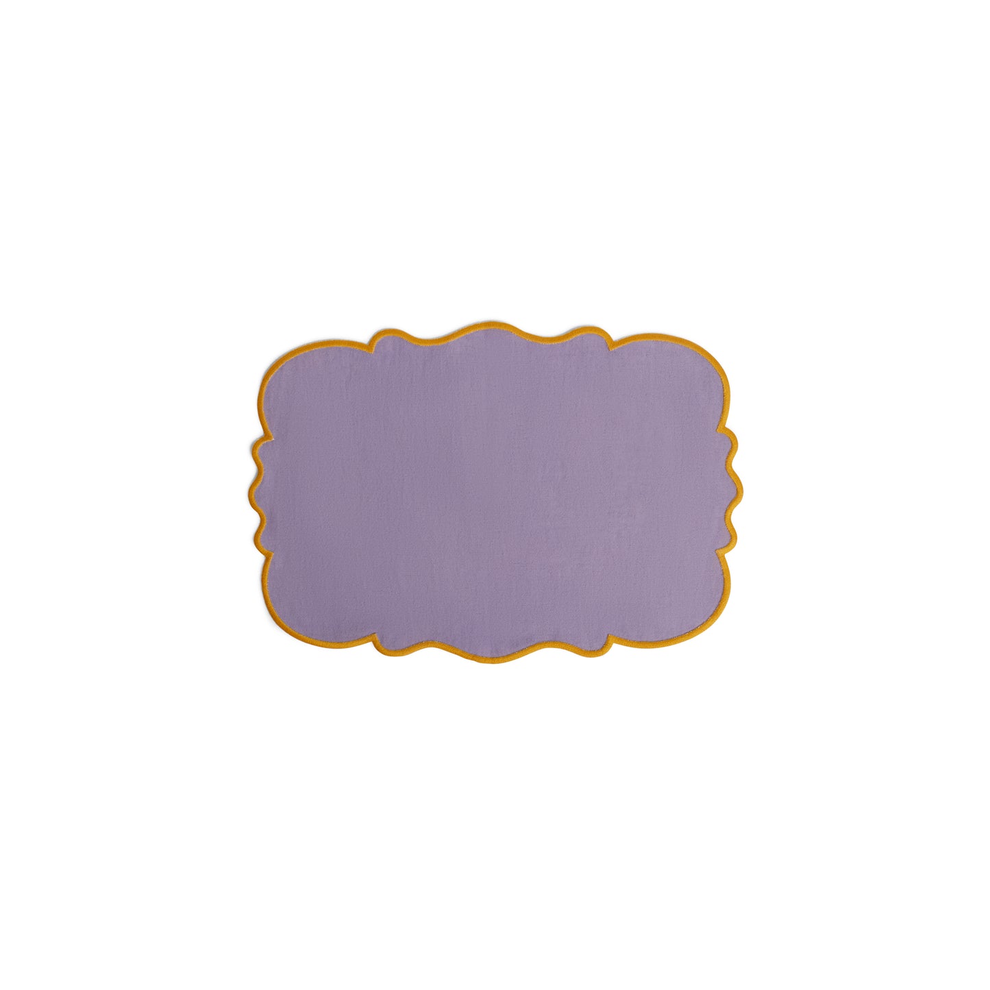 Smerlo set of 2 scalloped edge placemats with contrasting trim available in 6 different colourways