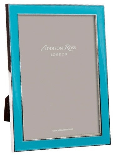 Silver with coloured enamel photo frame