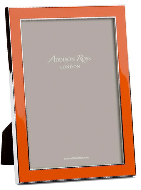 Silver with coloured enamel photo frame