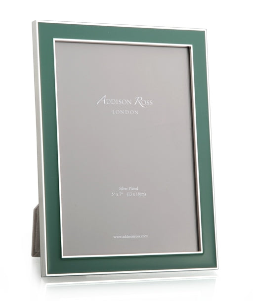 Silver with coloured enamel photo frame