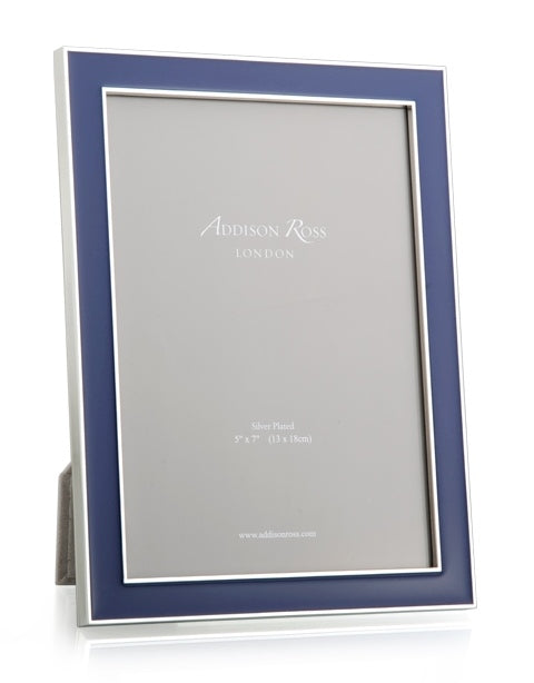 Silver with coloured enamel photo frame