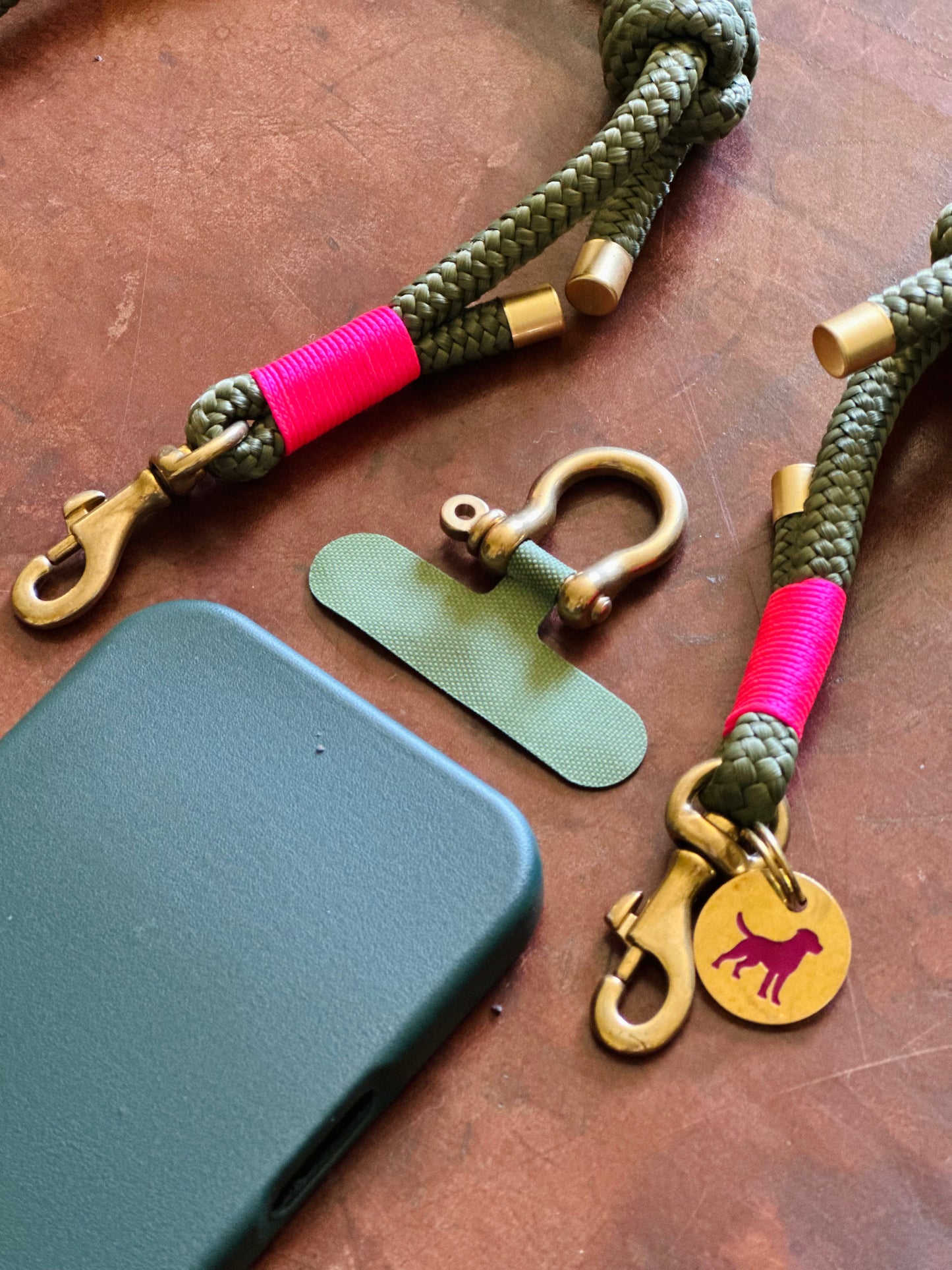 Phone case tether and shackle