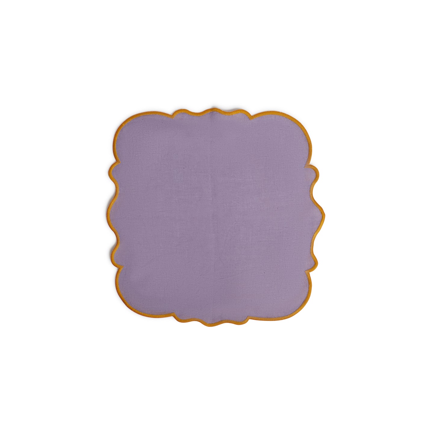 Smerlo set of 2 scalloped edge napkins with contrasting trim available in 6 different colour ways