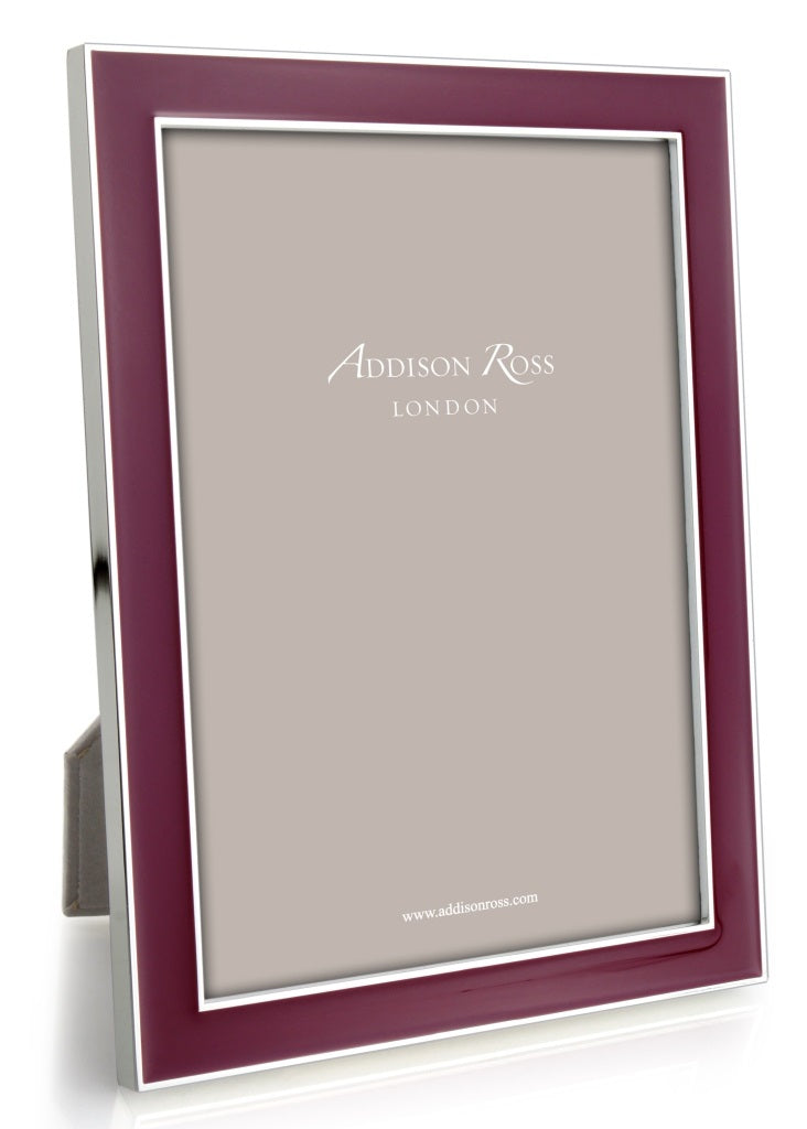 Silver with coloured enamel photo frame