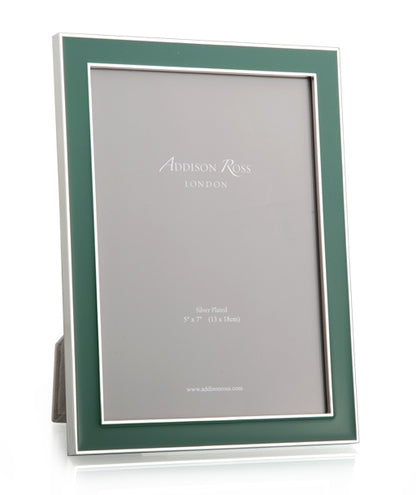 Silver with coloured enamel photo frame