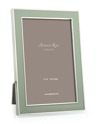 Silver with coloured enamel photo frame