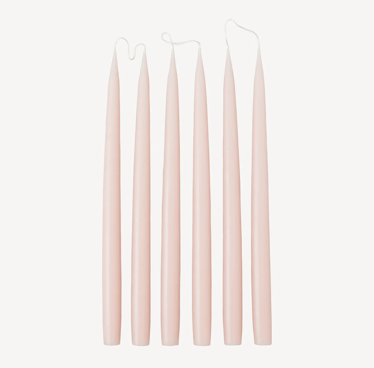 Set of 6 tapered candles available in 21 colours