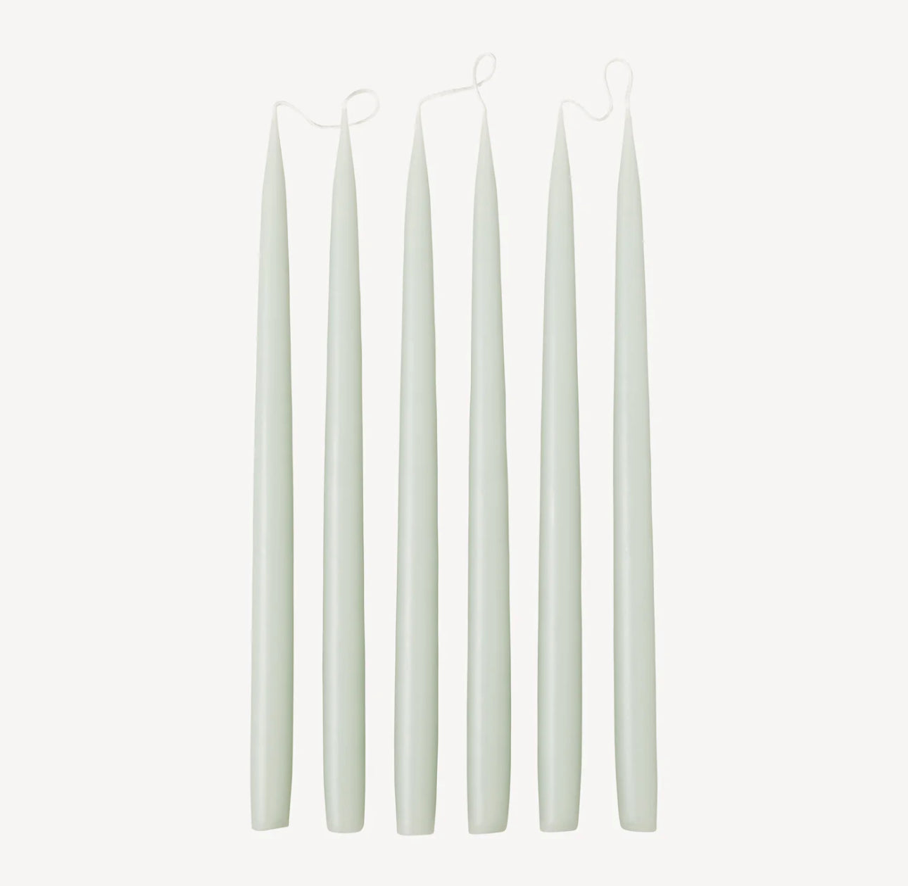 Set of 6 tapered candles available in 21 colours