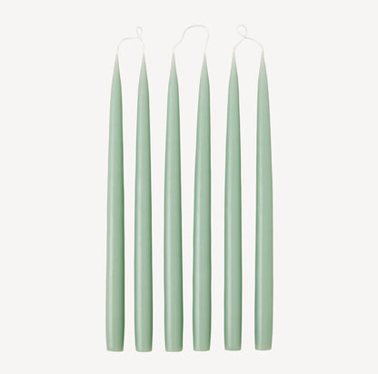 Set of 6 tapered candles available in 21 colours