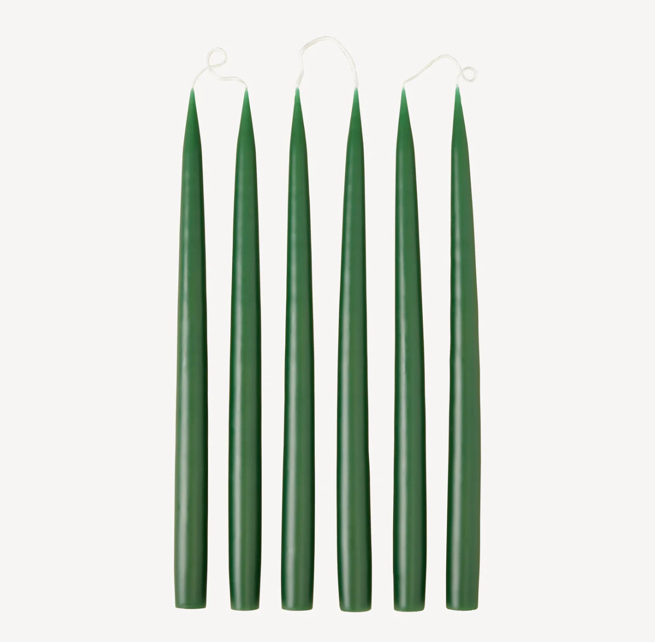 Set of 6 tapered candles available in 21 colours