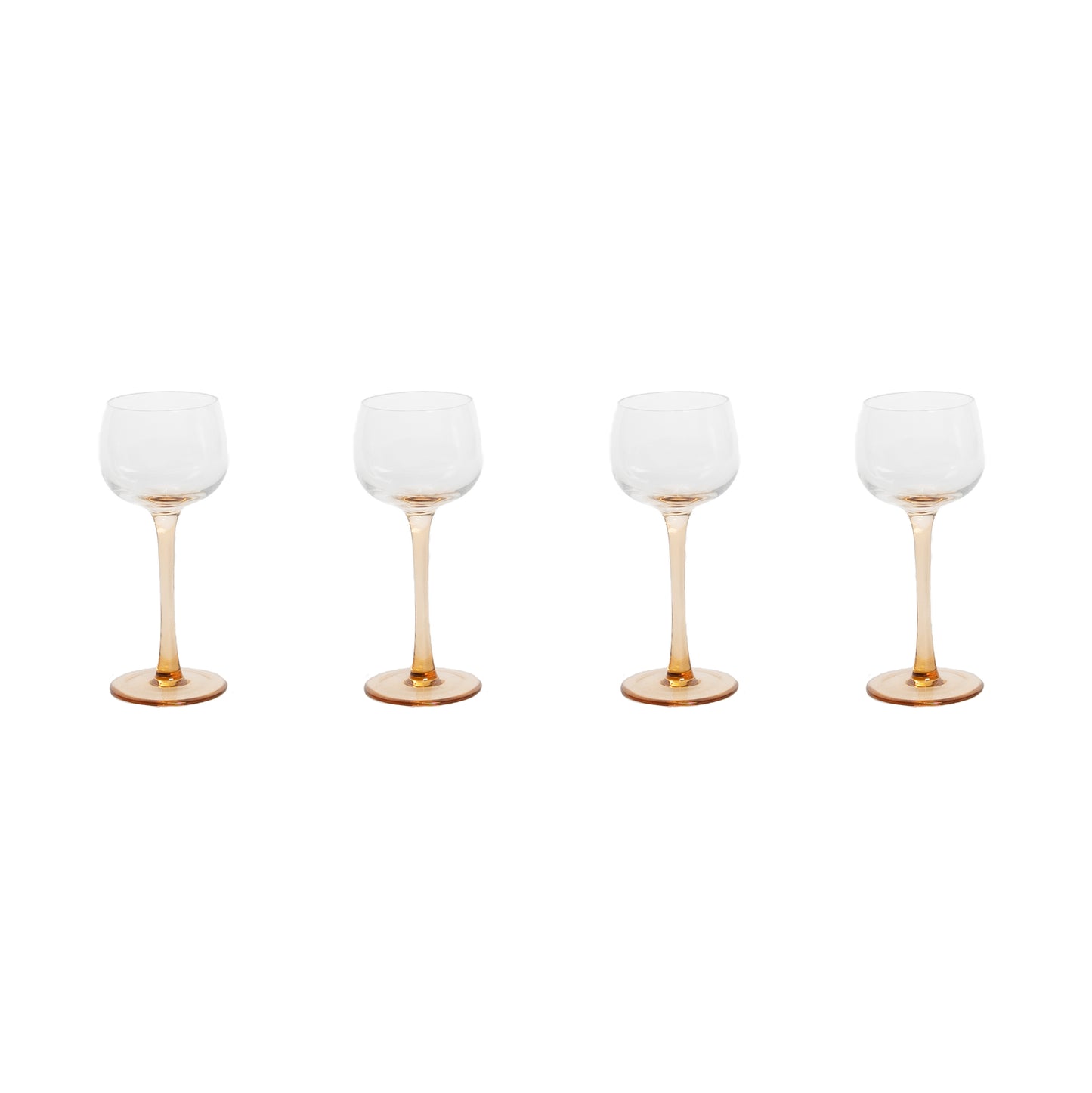 Emporio set of 4 wine glasses with coloured stems available in 4 colours