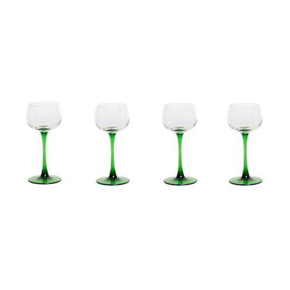 Emporio set of 4 wine glasses with coloured stems available in 4 colours