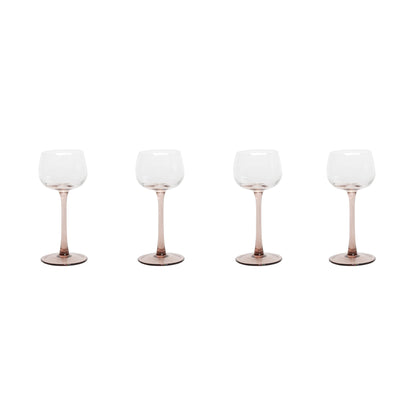 Emporio set of 4 wine glasses with coloured stems available in 4 colours