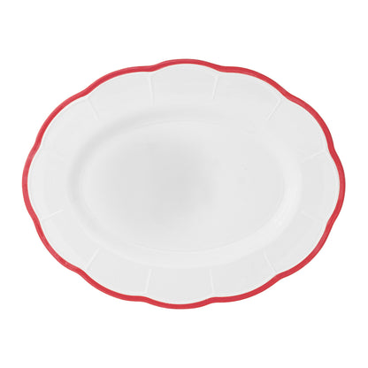 Petalo oval platter with coloured rim available in 6 different colours