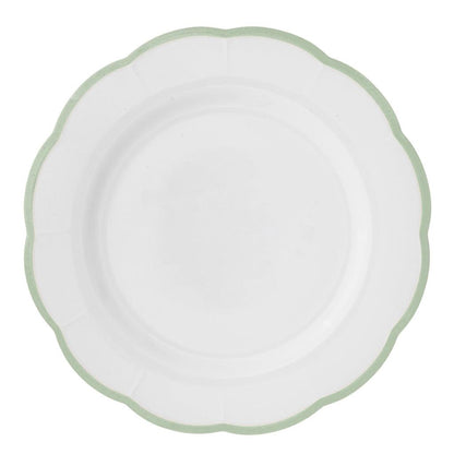 Set of 6 Petalo dinner plates with coloured rim available in 6 different colours