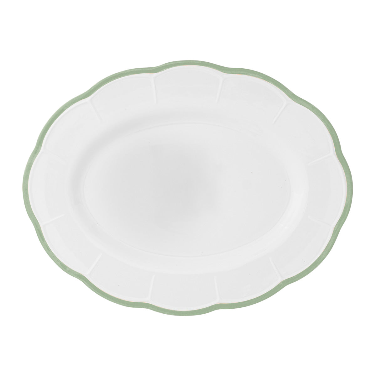 Petalo oval platter with coloured rim available in 6 different colours