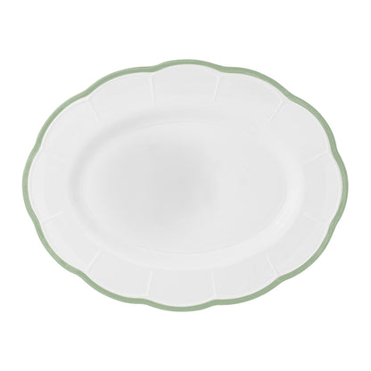 Petalo oval platter with coloured rim available in 6 different colours