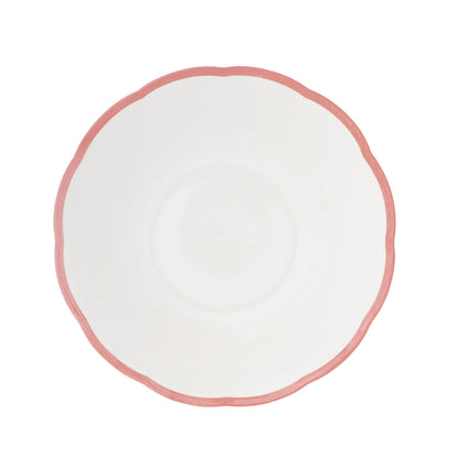 Petalo salad bowl with coloured rim available in 6 different colours