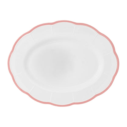 Petalo oval platter with coloured rim available in 6 different colours