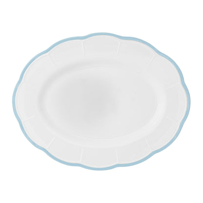 Petalo oval platter with coloured rim available in 6 different colours