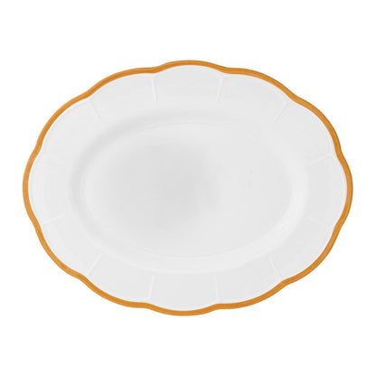 Petalo oval platter with coloured rim available in 6 different colours