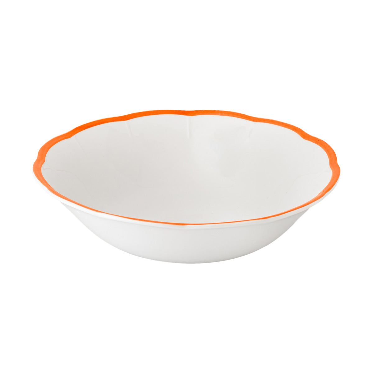 Petalo salad bowl with coloured rim available in 6 different colours