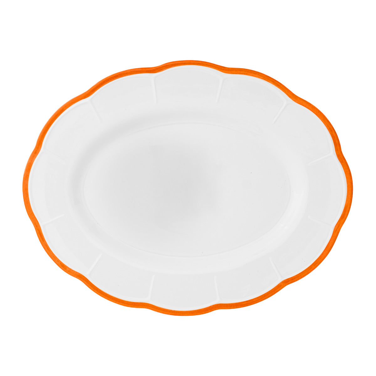 Petalo oval platter with coloured rim available in 6 different colours