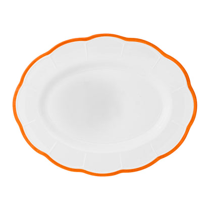 Petalo oval platter with coloured rim available in 6 different colours