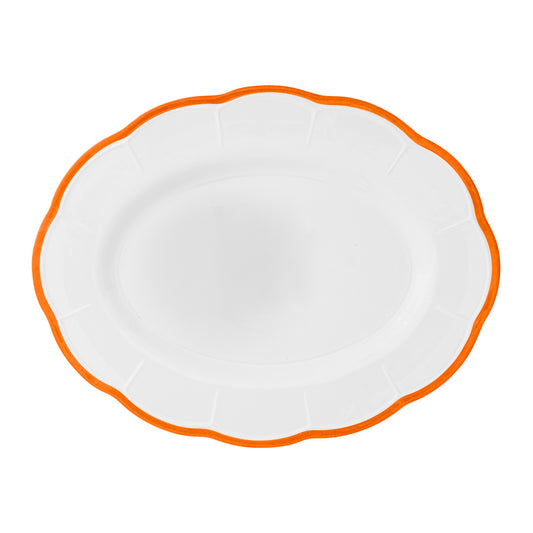 Petalo oval platter with coloured rim available in 6 different colours